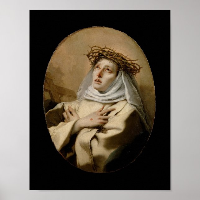 St. Catherine of Siena Hl. Katharina Siena Tiepolo Poster (Front)