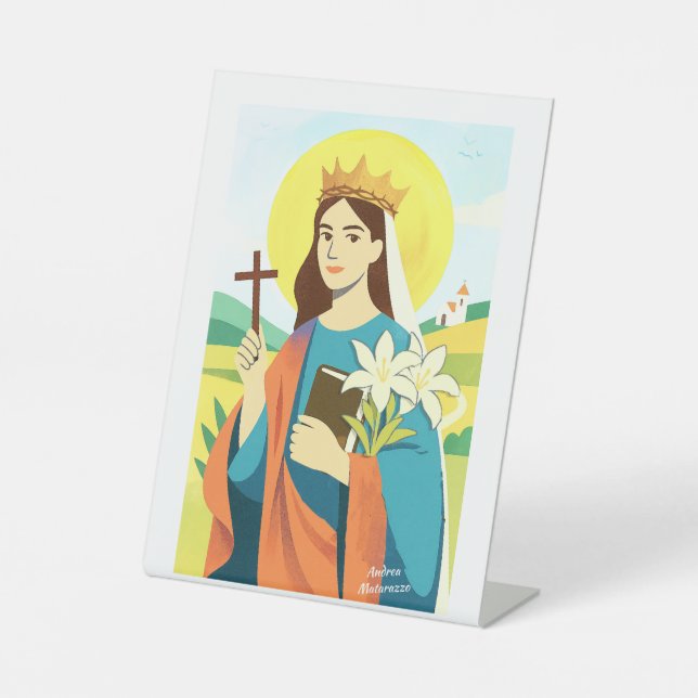 St. Catherine of Siena  Pedestal Sign (Front)