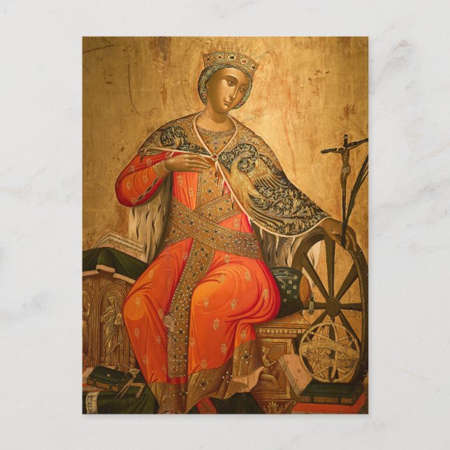 St. Catherine Orthodox Christian Icon Postcard (Front)