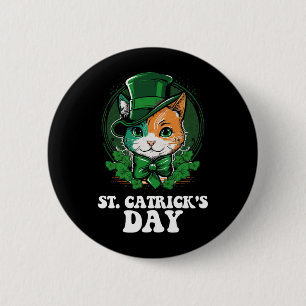St Catricks Day Cat Lovers St Patrick's Day 2 Inch Round Button