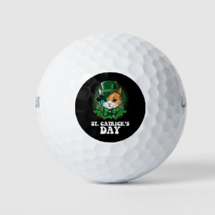 St Catricks Day Cat Lovers St Patrick's Day Golf Balls