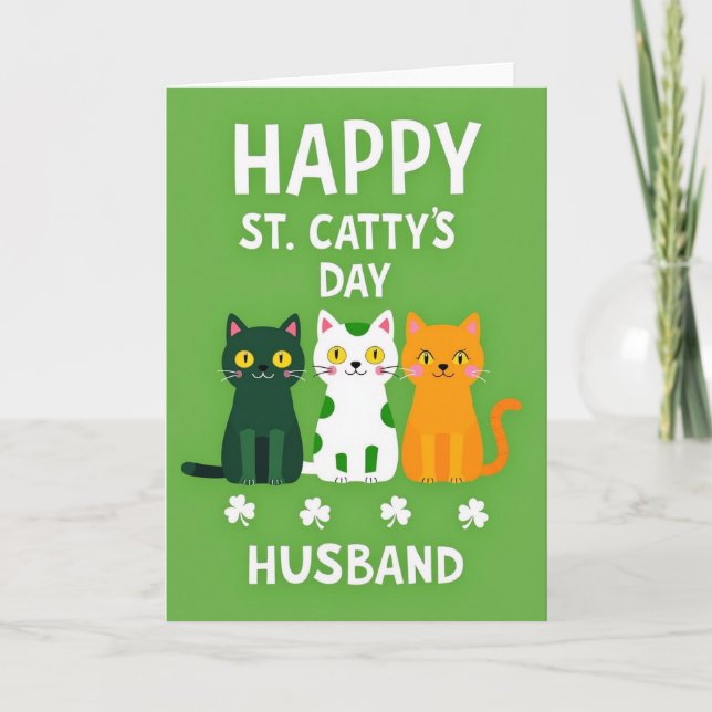 St Cattys Day Husband Card (Front)