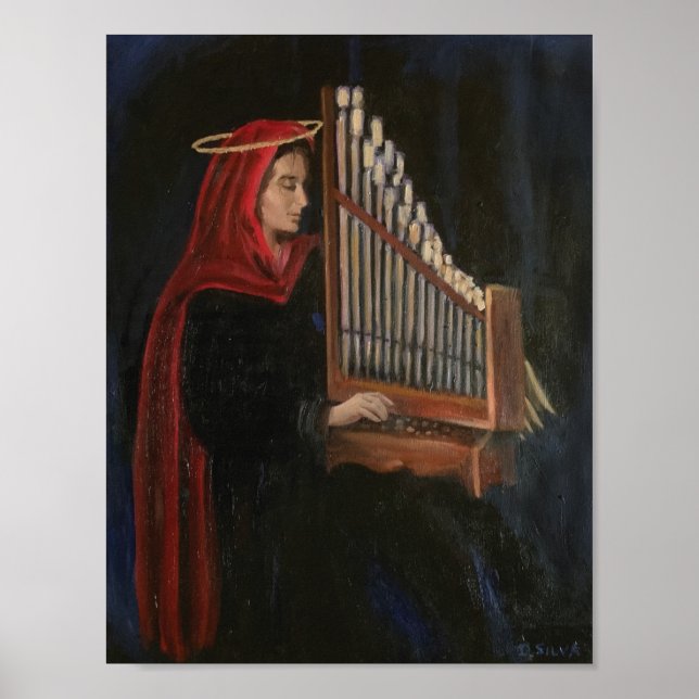 St. Cecilia at the Organ Poster (Front)