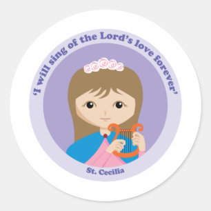 St. Cecilia Classic Round Sticker