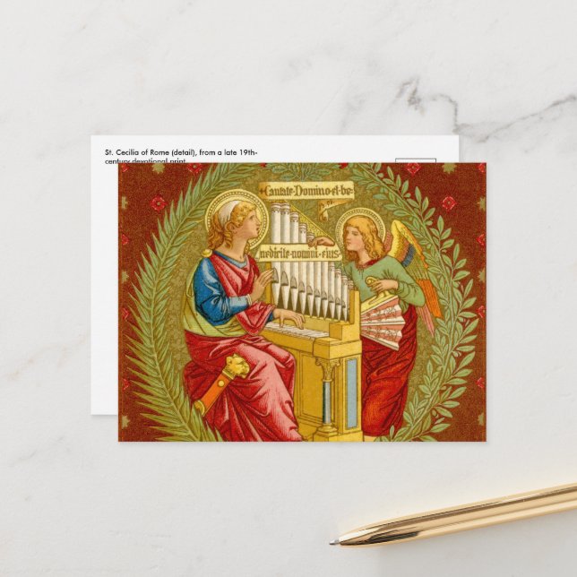 St. Cecilia de Rome (SNV 36) Carte postale horizon (Devant/Arrière en situation)