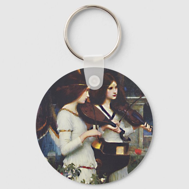 St Cecilia -  John William Waterhouse Keychain (Front)