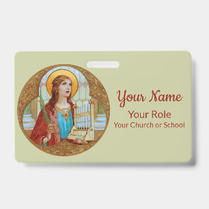St. Cecilia of Rome (BK 003) Badge