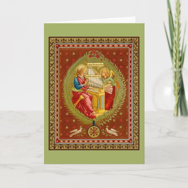 St. Cecilia of Rome (SNV 36) Blank Greeting Card (Front)