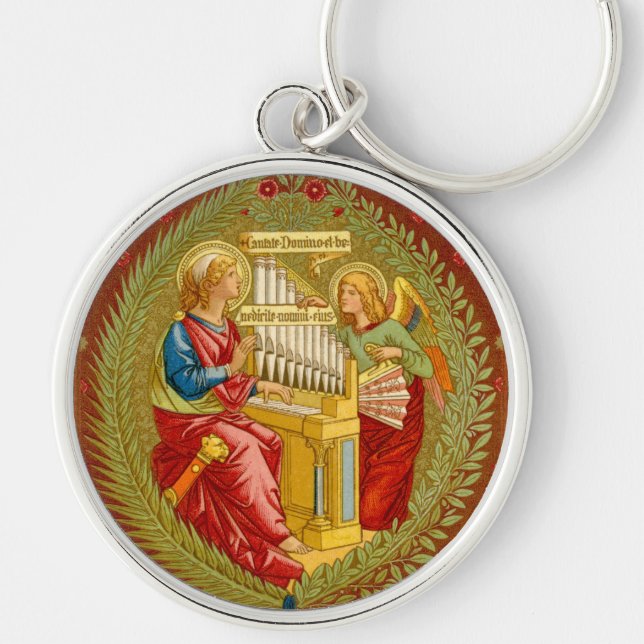 St. Cecilia of Rome (SNV 36) Keychain (Front)