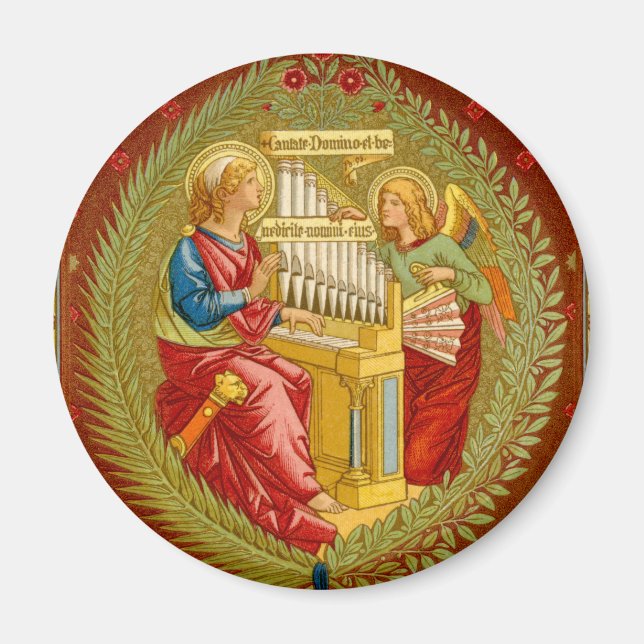 St. Cecilia of Rome (SNV 36) Round Magnet (Front)