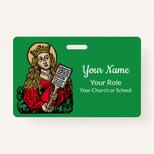 St. Cecilia with Hymn Board (Nuremberg) Badge