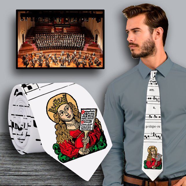 St. Cecilia with Hymn Board (Nuremberg) Tie (Creator Uploaded)