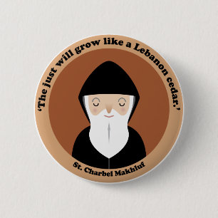 St. Charbel Makhluf 2 Inch Round Button