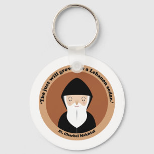 St. Charbel Makhluf Keychain