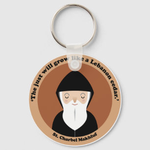 St. Charbel Makhluf Keychain