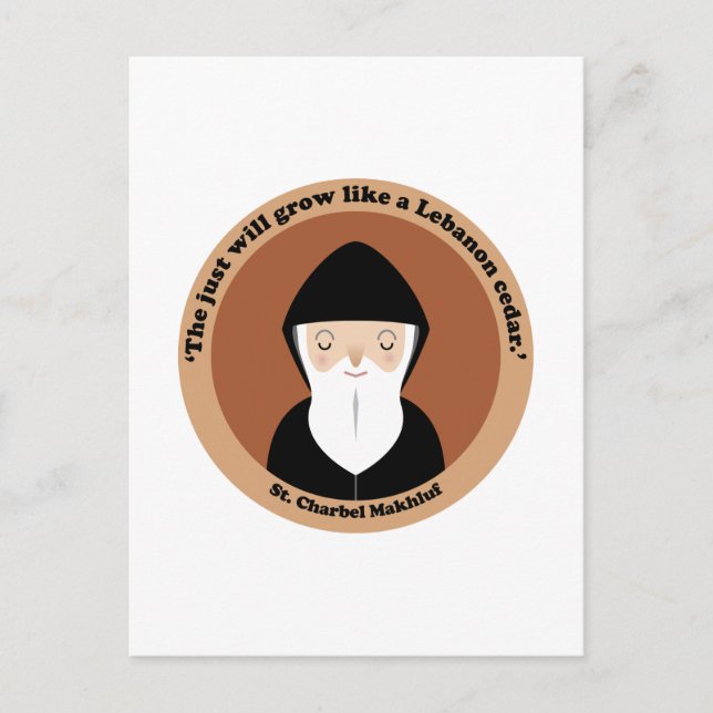 St. Charbel Makhluf Postcard (Front)