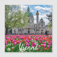 St. Charles Church in spring in Vienna, Austria Ma
