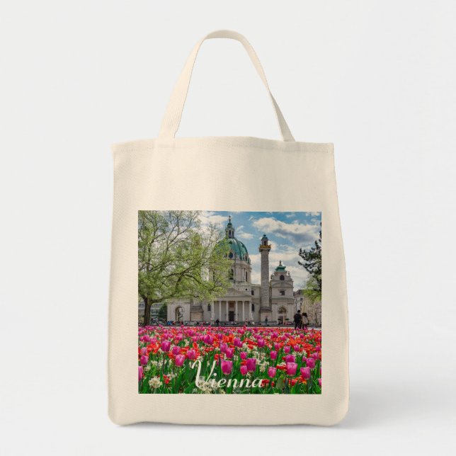 St. Charles Church in spring in Vienna, Austria Tote Bag (Front)