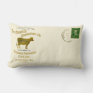 St Charles Illinois DAIRY COW MILK CREAM 1899 Lumbar Pillow