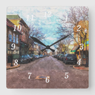 St Charles Main St Painterly Wall Clock
