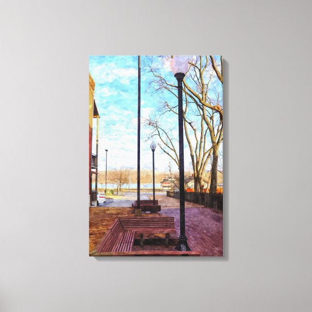 St Charles Walkway Painterly Canvas Print (Front)