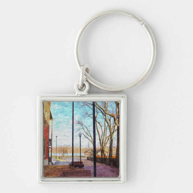 St Charles Walkway Painterly Keychain (Front)