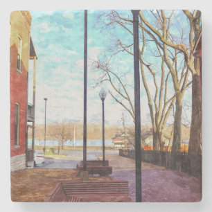 St Charles Walkway Painterly Stone Coaster