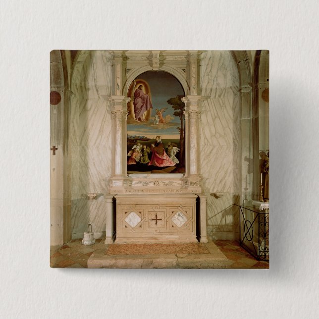 St. Christina Altarpiece 2 Inch Square Button (Front)