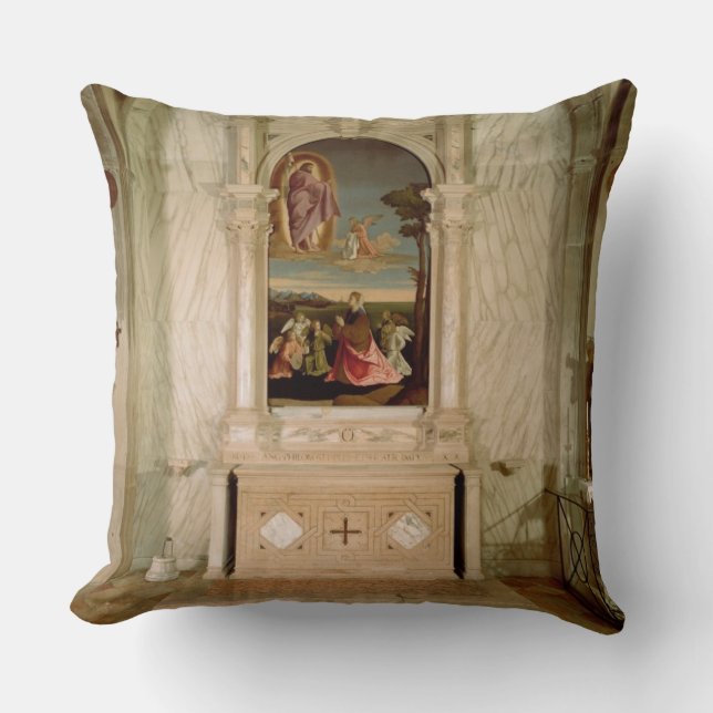 St. Christina Altarpiece Throw Pillow (Front)