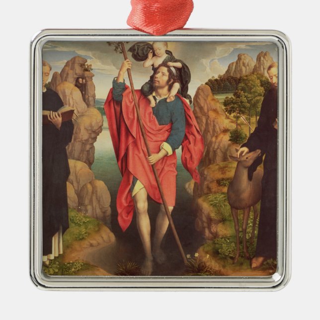 St. Christopher , 1484 Metal Ornament (Front)