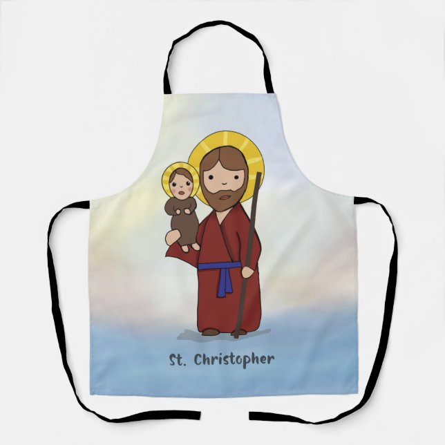 St. Christopher Feast Day Saint  Apron (Front)