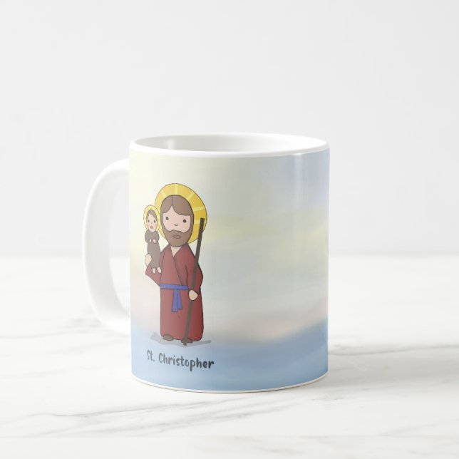 St. Christopher Feast Day Saint  Coffee Mug (Front Left)