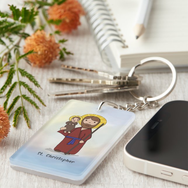 St. Christopher Feast Day Saint  Keychain (Front Right)