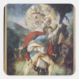 St. Christopher Square Sticker