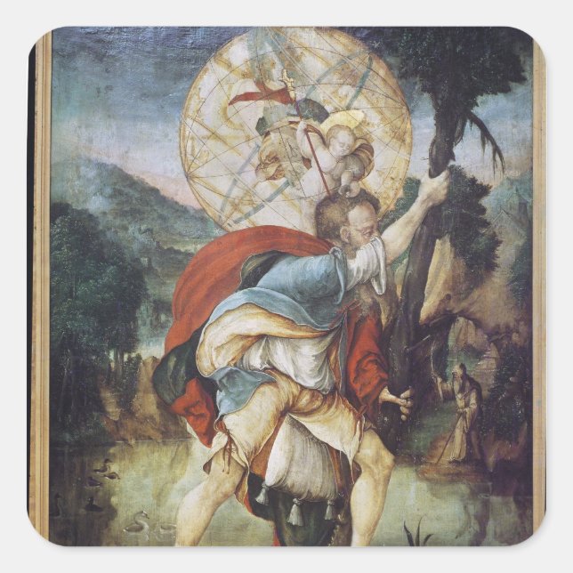 St. Christopher Square Sticker (Front)