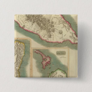 St Christophers 2 Inch Square Button