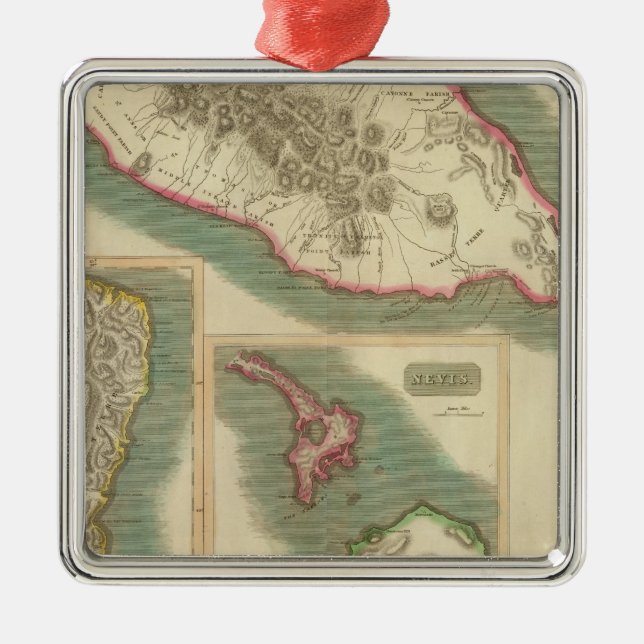 St Christophers 2 Metal Ornament (Front)