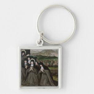 St. Claire with her Sister, Agnes and Nuns Keychain