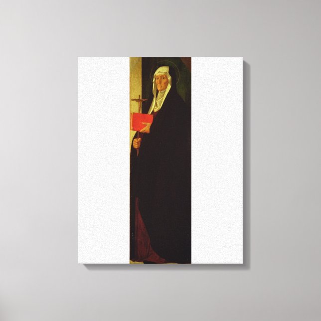 St. Clare, c.1485-90 (tempera on panel) Canvas Print (Front)