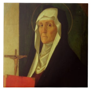 St. Clare, c.1485-90 (tempera on panel) Tile