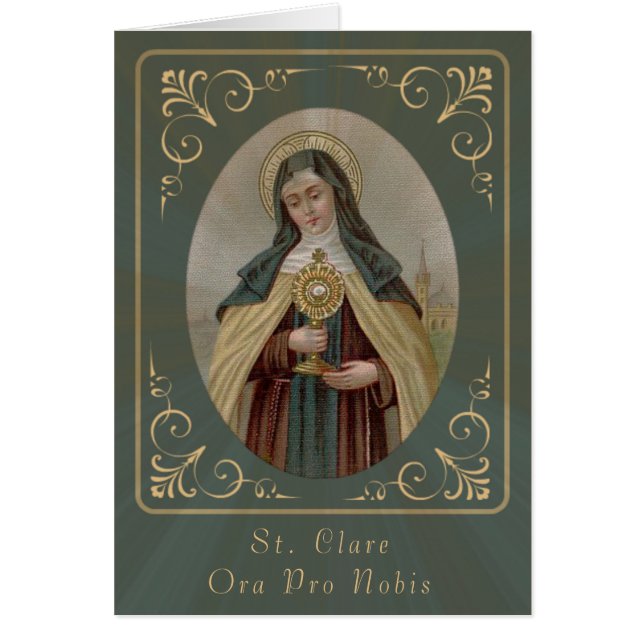 St Clare d'Assisi avec l'eucharistie (Devant)