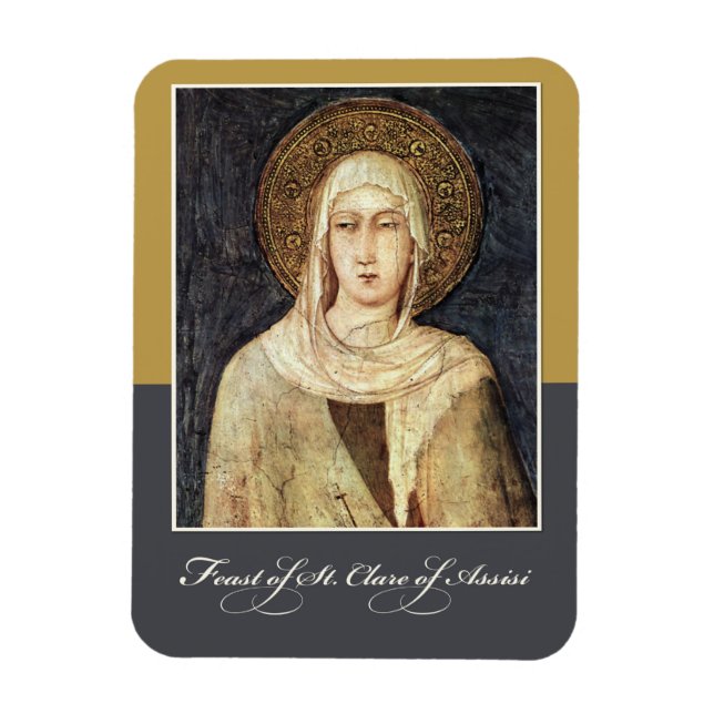 St. Clare of Assisi Feast Day Blessings Magnet (Vertical)