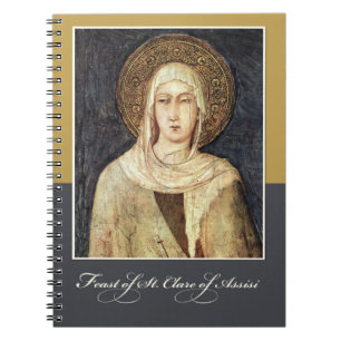 St. Clare of Assisi Feast Day Blessings Notebook