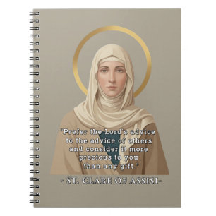 St. Clare of Assisi Follow the Lord's Advice Notebook