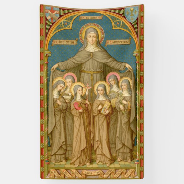 St. Clare of Assisi & Nuns (SAU 027) Banner 2 (Vertical)