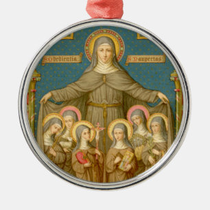St. Clare of Assisi & Nuns (SAU 27) Metal Ornament