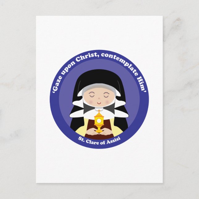 St. Clare of Assisi Postcard (Front)
