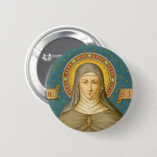 St. Clare of Assisi (SAU 027) 2 Inch Round Button