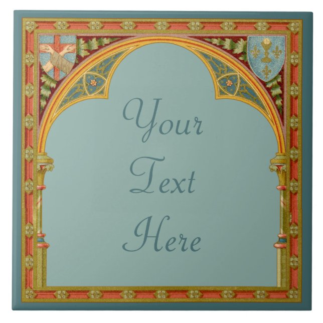 St. Clare's Trefoil Arch (SAU 27) Ceramic Tile 3 (Front)