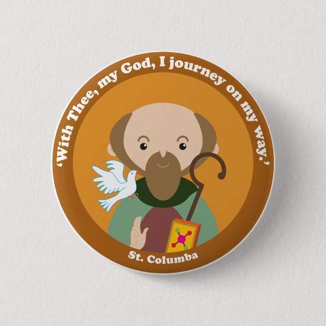 St. Columba 2 Inch Round Button (Front)